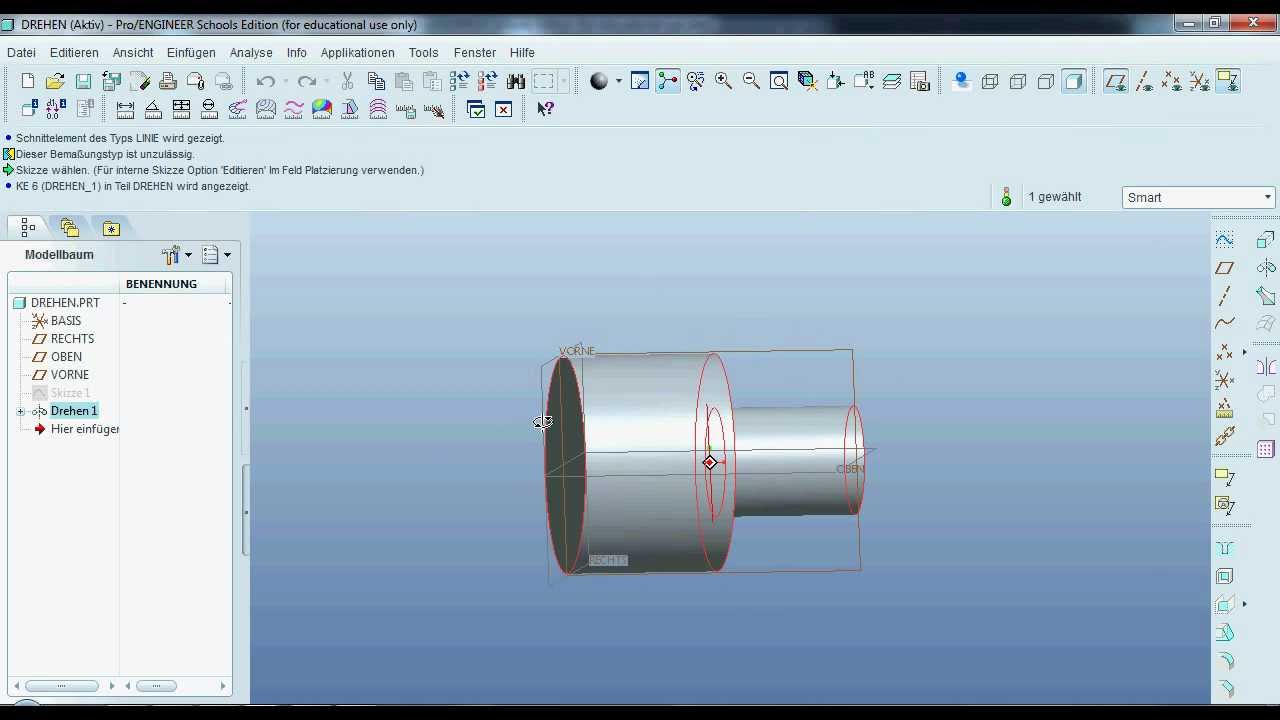 Tutorial Pro Engineer Drehen-Tool [German] - YouTube