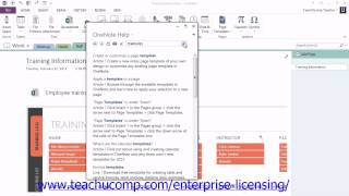 Microsoft Office OneNote 2013 Tutorial Helping Yourself 15.1 Employee Group Training