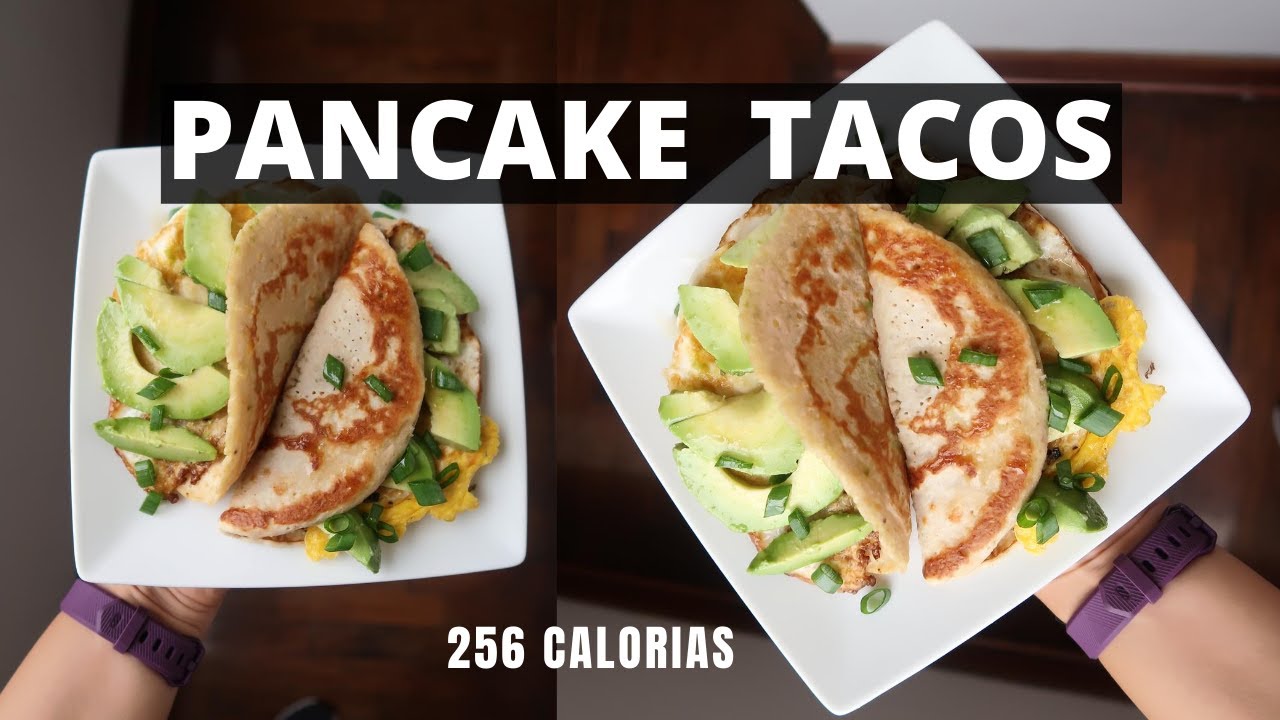 PANCAKE TACOS | DESAYUNO SALUDABLE CON CALORIAS | Michela Perleche