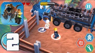 LEGO Jurassic World - Gameplay Walkthrough part 2 - Raptor Enclosure (iOS, Android)