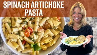 Vegan Spinach Artichoke Pasta | Kathy's Vegan Kitchen