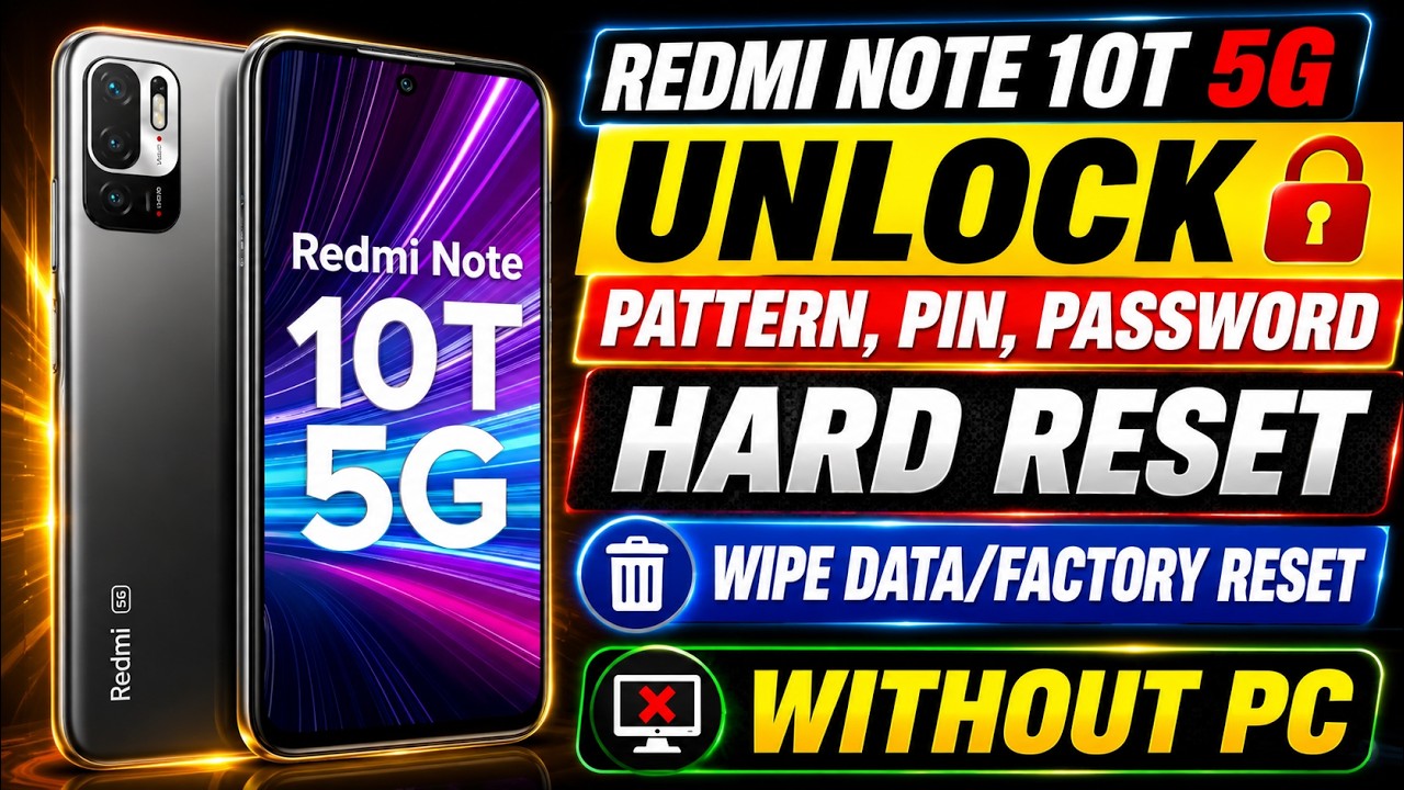 How to Hard Reset Xiaomi Redmi Note 10T 5G | Redmi Note 10T Hard