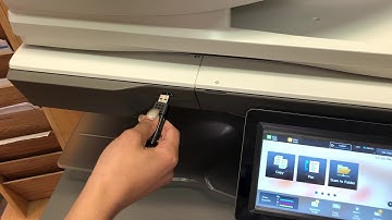 How to scan a document to USB with printer on the 1st floor