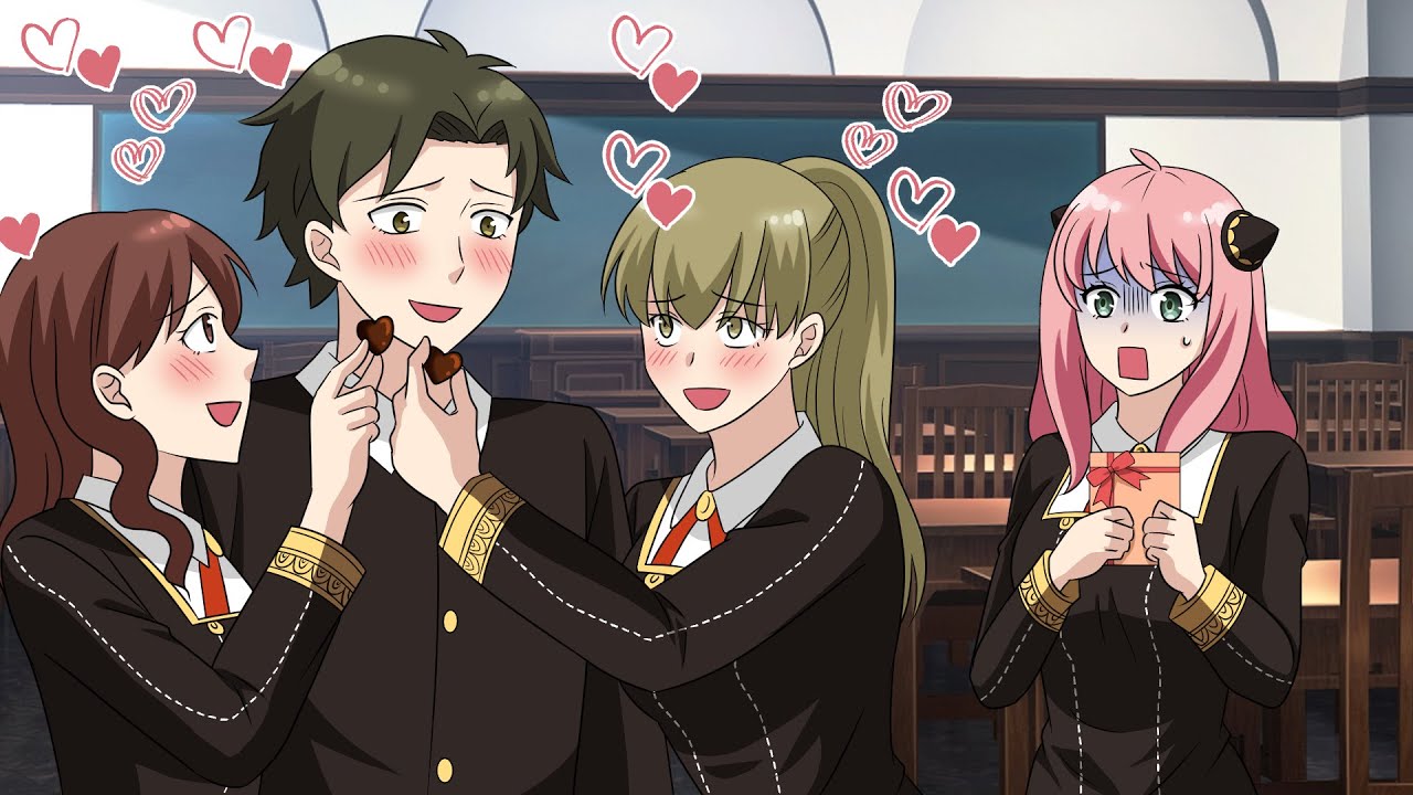 【ダミアニャ成長if】モテモテダミアンのバレンタイン秘話。クラスの女子たちから逆ナンパばりにチョコを貰うダミアンと年頃アーニャの嫉妬が可愛い💕【スパイファミリー】【SPY×FAMILY】【アニメ】