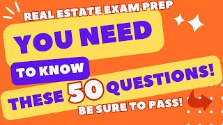 Real Estate Exam 2024  50 Questions To Pass The Real Estate Exam You Need To Know!