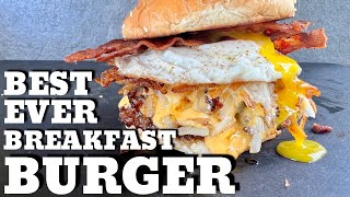 Breakfast Burger on the Griddle