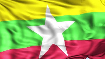 Myanmar Flag Animation | 4k | Flags of the World