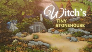 Witch's Tiny Stonehouse  | The Sims 4 | Speed Build with Ambience Sounds