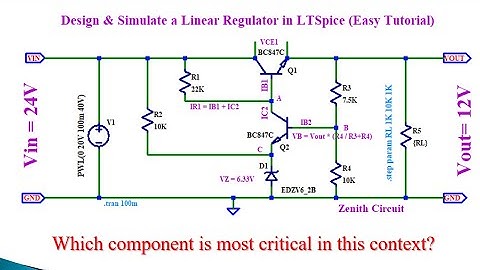 Design & Simulate a Linear Regulator in LTSpice (Easy Tutorial) || Hardware Design ||