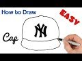 How to Draw a Cap New York Yankees Logo Easy