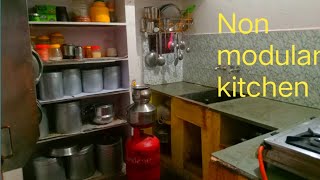 Non modular kitchen tour।।Non modular kitchen makeover