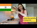 I speak hindi while making  aloo paratha  hindi speaking challenge by a foreigner