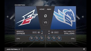 Aaf 19 Axis Football Mod Express Vs. Stallions - First Quarter Gameplay