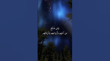 ربنا وأدخلهم جنات عدن التي وعدتهم ومن صلح من آبائهم وأزواجهم وذرياتهم - سورة غافر