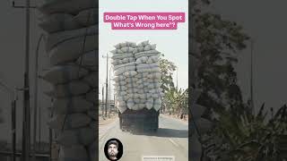 Find the mistake  genius  ? #challenge #reels #shorts #driver #usa #truck #roads  #trending  #sami