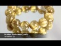 ゴールドルチル ブレスレット 15-16mm玉 #123