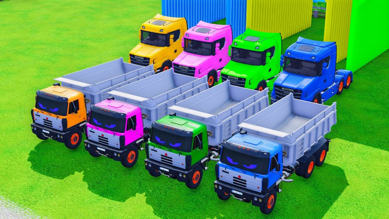 Work With Colors - FULL COLOR TRANSPORT TRUCK WITH DUMB - Farming Simulator 22 #38