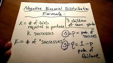 Negative Binomial Distribution w/ Formula (Part 2 of 2)