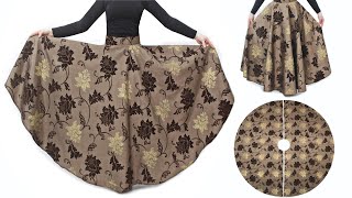 FULL CIRCLE SKIRT ✅ Long Full Flared / Circular Skirt Cutting and Stitching DIY