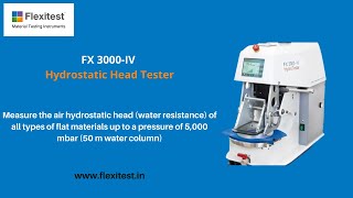 Fx 3000 Iv Hydrostatic Head Tester Textest Flexitest