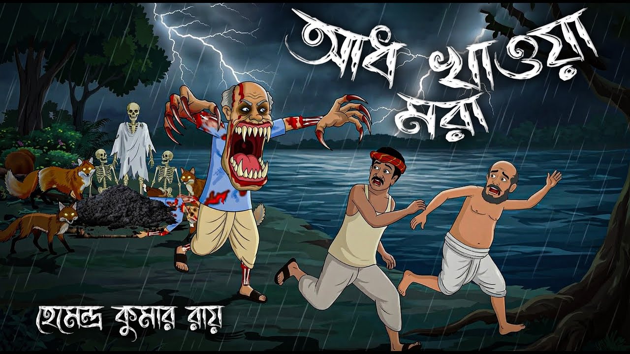 আধ খাওয়া মরা -হেমেন্দ্র কুমার রায় || bhuter golpo || bangla bhuter cartoon || Bhuter Dak Animation