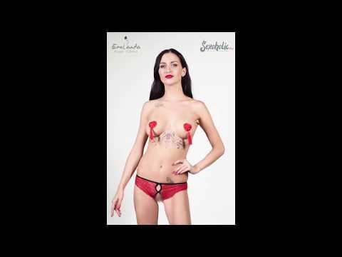 Кружевные эротические трусики с фигурными вырезами Erolanta | Sexoholic-shop.ru