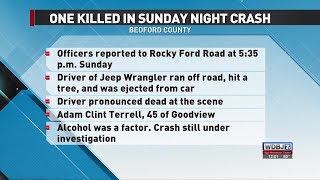 One Killed in Sunday Bedford Crash