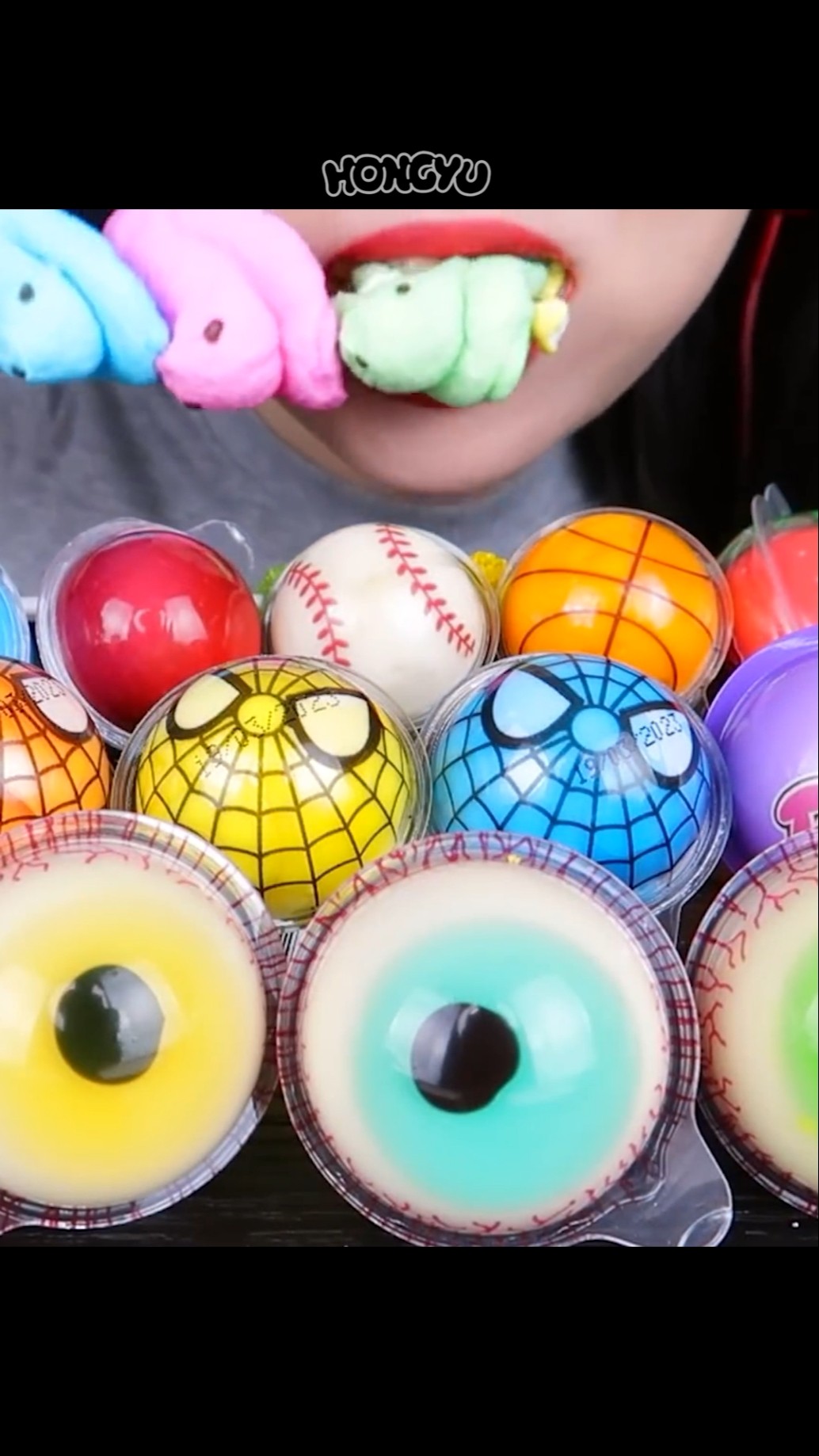 ASMR RAINBOW FOODS? 무지개 모듬 젤리 #shorts #mukbang #eating # #satisfying #먹방