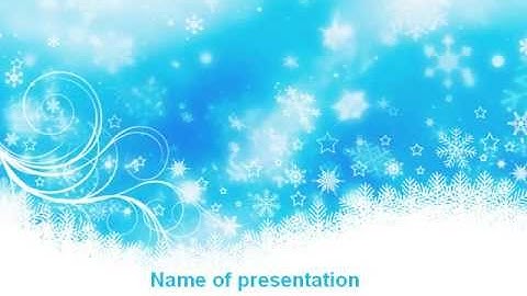 Snowflakes Swirl PowerPoint Template by PoweredTemplate.com
