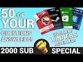 Giveaway WINNER Announcement + Q&amp;A (2000 Subscriber Special)