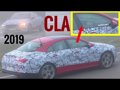 Mercedes Erlkönig RED ALERT! CLA 2019 im Nebel -in the fog Cockpit Blick - Display view 4K SPY VIDEO