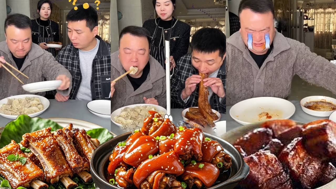 My selfish husband took all the dumplings, so I made sure he couldn't have any braised pork.