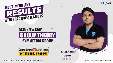 CSIR NET GATE Mathematics Group Theory Symmetric Group