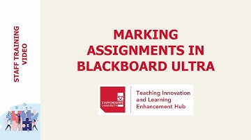 Marking Blackboard Assignments in Ultra