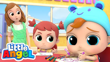 Baby John Learns How to Share | Good Manners & Habits Song | Little Angel Kids Songs