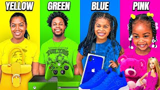 BUYING Everything In ONE COLOR For 24 Hours 😆 | SALES FAMILY