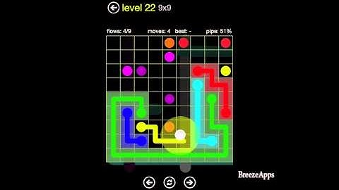 ‪Flow Free 9x9 level 22 (Regular Pack Hard)‬