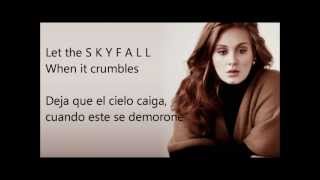 Video thumbnail of "Skyfall adele Letra ingles - español"