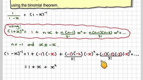 Expanding a negative and fractional index using the binomial theorem