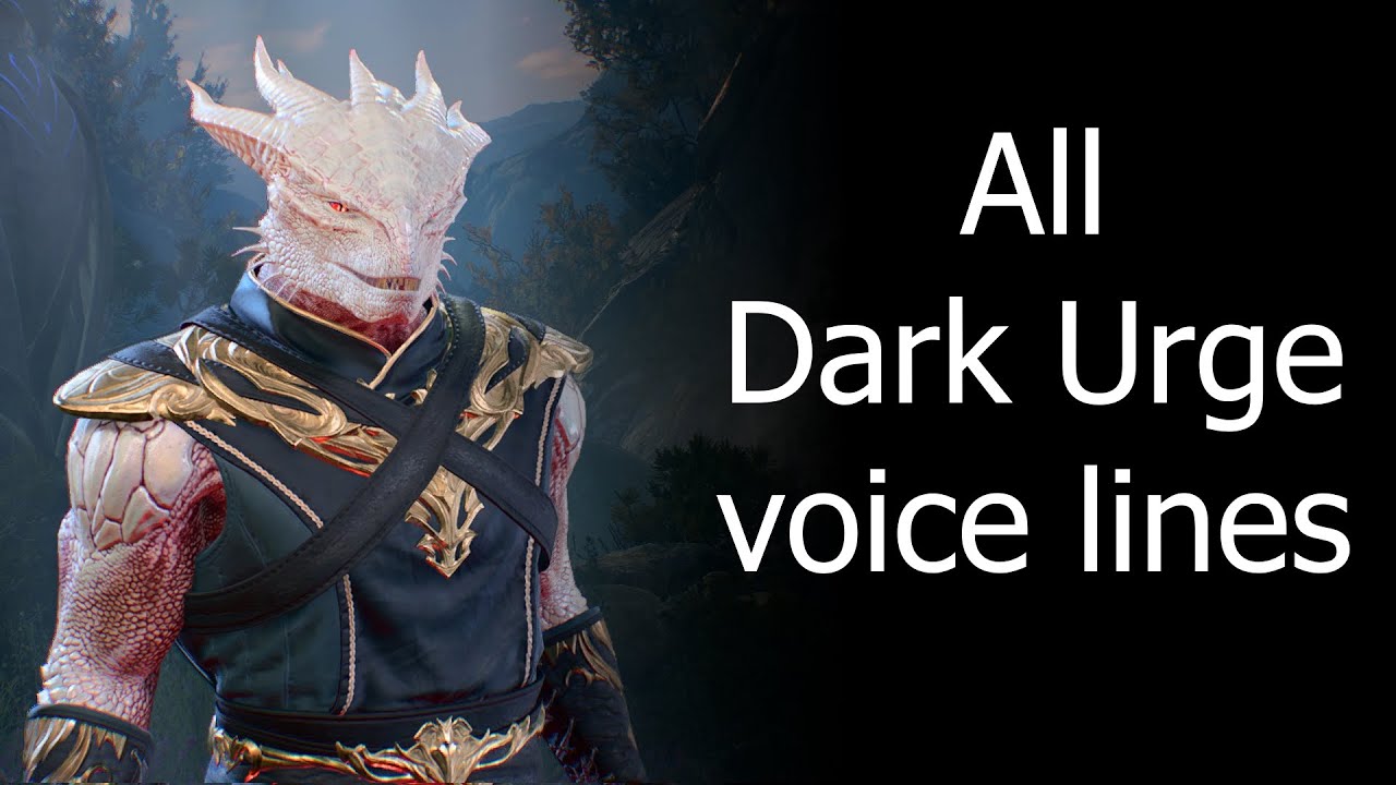 Baldur's Gate 3 | All Dark Urge unique point and click voice lines (all voice types)