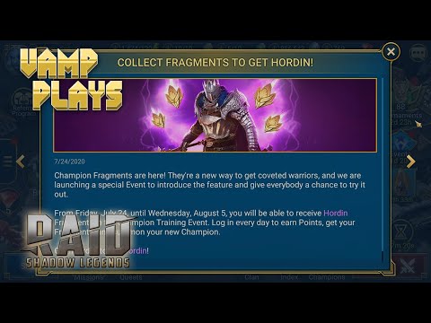 Raid Shadow Legends Free Hordin Event Vamp Plays Youtube