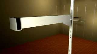 12 Inch Medium Duty Rectangular Hangrail Bracket