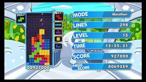 Puyo Puyo Tetris - Tetris Marathon (Endless) - Timer Maxed, 8,069,359 Points