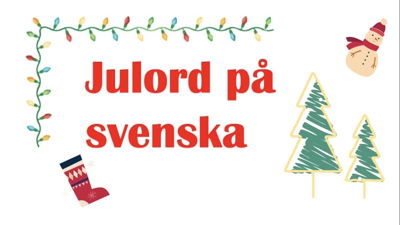 Julord på svenska @svenskamedmarie - YouTube