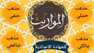 المواريث الجزء الأول للشهادة الاعدادية ا/مروة سعد