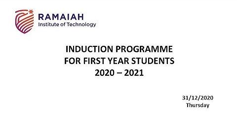 Virtual Induction Program (Day 4) for First Year B.E/B.Arch students of 2020-21 batch. - Part 2