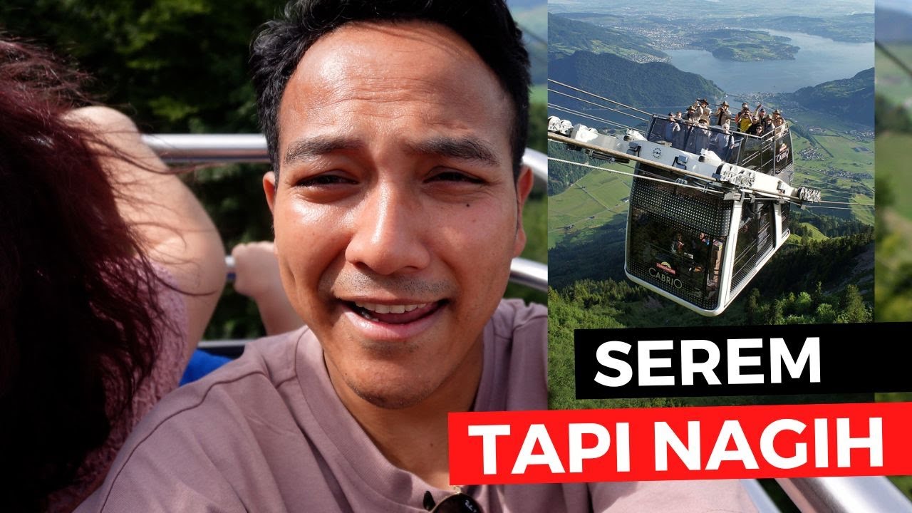 PEMANDANGAN DARI KERETA GANTUNG TANPA ATAP DI SWISS, JANGAN NONTON KALO TAKUT KETINGGIAN!!!