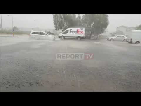 Report TV -Elbasani goditet nga stuhia, reshje intensive breshëri e rrëshqitje dherash