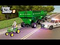 FARMER GETS PULLED OVER BY POLICE! (ON A GARDEN TRACTOR) | FARMING SIMULATOR 1990'S