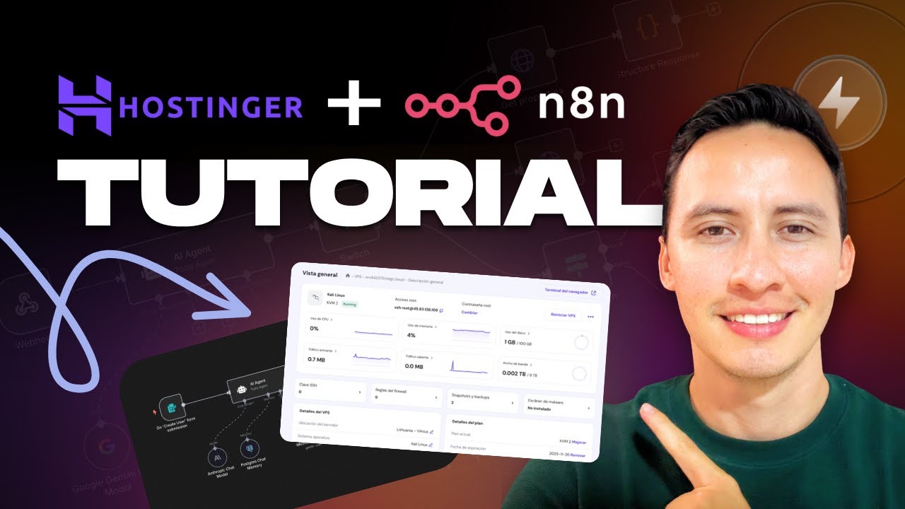 Configura N8N en Hostinger en solo 5 minutos - YouTube